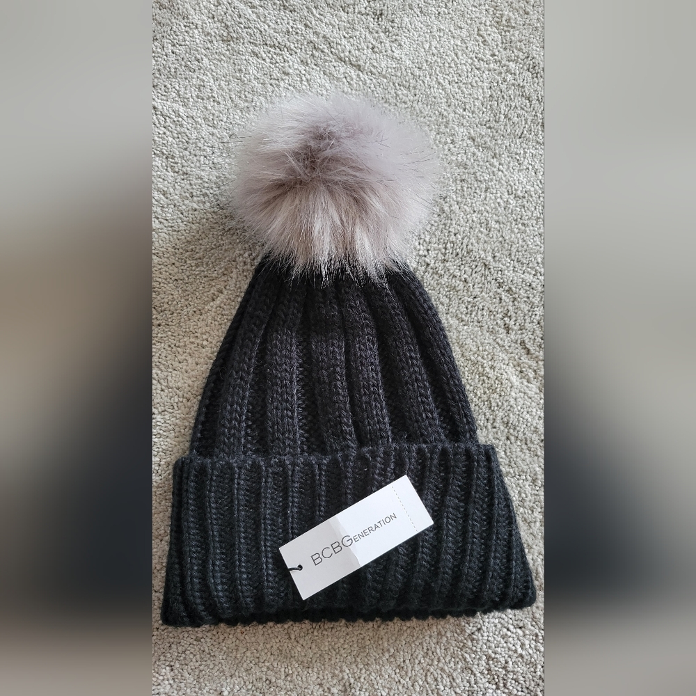 NWT BCBG Black Winter Hat